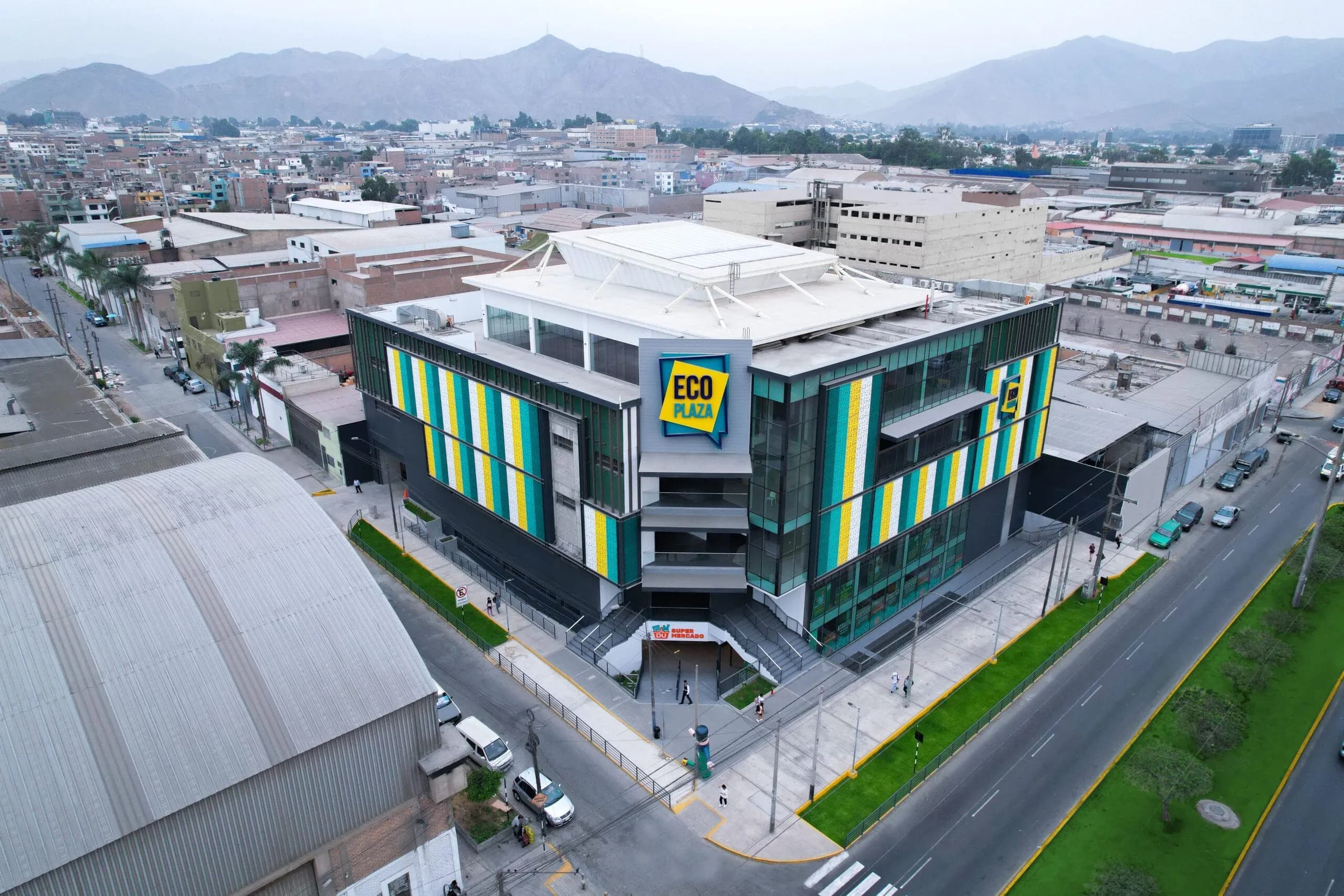 Vista aérea del edificio de Eco Plaza
